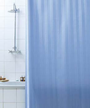 Tenda Per Doccia 2 Lati In Tessuto Cm. 180 X 200 Mod. Celeste- Dh- Pezzi 1