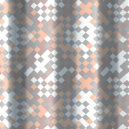 Tenda Per Doccia 2 Lati In Tessuto Cm. 180 X 200 Mod. Frammento Beige- Dh- Pezzi 1