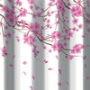 Tenda Per Doccia 2 Lati In Tessuto Cm. 180 X 200 Mod. Sakura Rosa- Dh- Pezzi 1