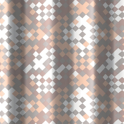 Tenda Per Doccia 2 Lati In Tessuto Cm. 240X200 Mod. Framm. Beige- Dh- Pezzi 1