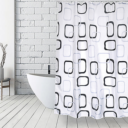 Tenda Per Doccia Tessuto In Poliestere Vintage- Cm 180X200- Spire- Pezzi 1