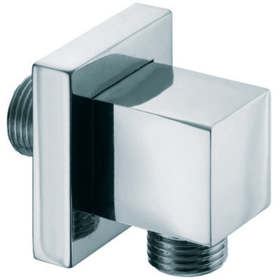 Presa D'Acqua Quadra In Ottone Con Rosone 1/2Mx1/2M- Cromo- Bossi- Pezzi 1