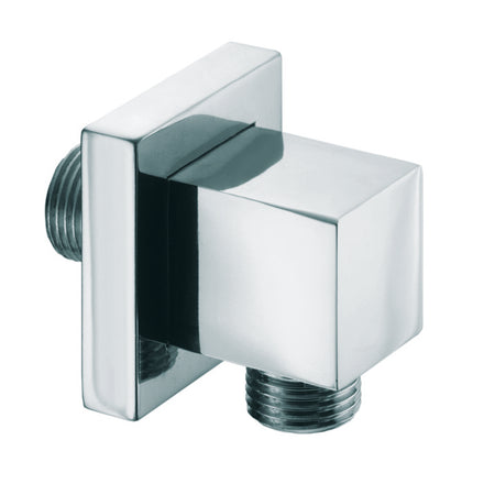 Presa D'Acqua Quadra In Ottone Con Rosone 1/2Mx1/2M- Cromo- Bossi- Pezzi 1