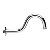 Braccio Doccia Curvo In Ottone Pesante Cromato- Cm 29- Remer- Pezzi 1