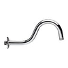 Braccio Doccia Curvo In Ottone Pesante Cromato- Cm 29- Remer- Pezzi 1