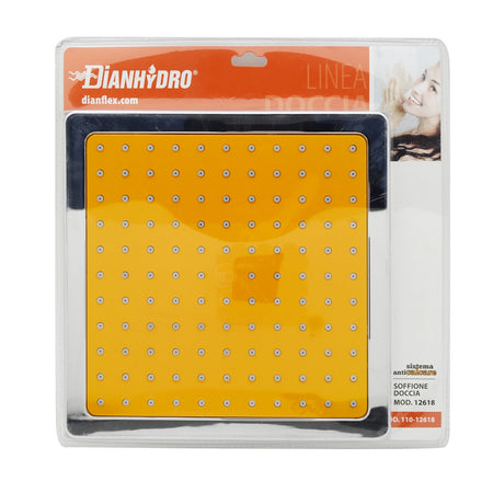 Soffione Doccia Quadro Modello 12618 Mm 200- Arancio- Dh- Pezzi 1