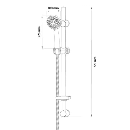 Saliscendi Completo Modello 15101- Cromo- Dh- Pezzi 1