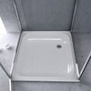 Piatto Doccia In Acciaio Bianco- Cm. 70 X 70 X H. 8- Smavi- Pezzi 1