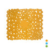 Tappeto Antiscivolo Mod. Flowers Cm 53 X 53- Arancio- Dh- Pezzi 1