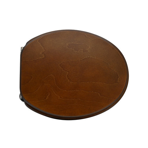 Sedile Wc Universale In Legno New- Noce Scuro - Cerniere A Passan- Cw- Pezzi 1