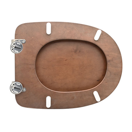 Sedile Wc Per Cesame Vaso Aretusina Forma 6- Noce Scuro - Cerniere A Passan- Cw- Pezzi 1