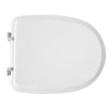 Sedile Wc Per Cesame Vaso Aretusa Bianco Cerniera Regolabile Forma 6- Bianco - Cerniere A Passanti- Cw- Pezzi 1