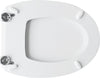 Sedile Wc Per Cesabo Vaso Exel Forma 4- Bianco Cerniere A Passanti- Cw- Pezzi 1