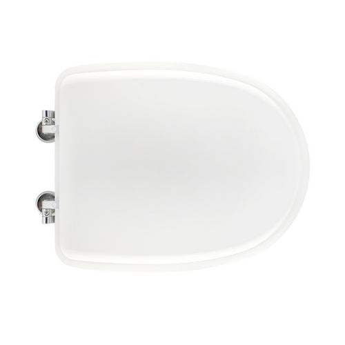 Sedile Wc Per Jumbo Vaso Arethona Forma 6- Bianco -Cerniere A Passanti- Cw- Pezzi 1