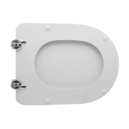 Sedile Wc Per Nero Ceramica Vaso Classic Forma 7- Bianco Cerniere A Passanti- Cw- Pezzi 1