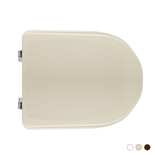 Sedile Wc Per Pozzi Ginori Vaso Atena Forma 7- Champagne Cerniere A Passanti- Cw- Pezzi 1
