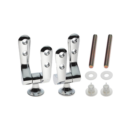 Cerniere Fisse Cromate Fissaggio Con Viti A Farfalla- Cromo- Dh- Pezzi 1