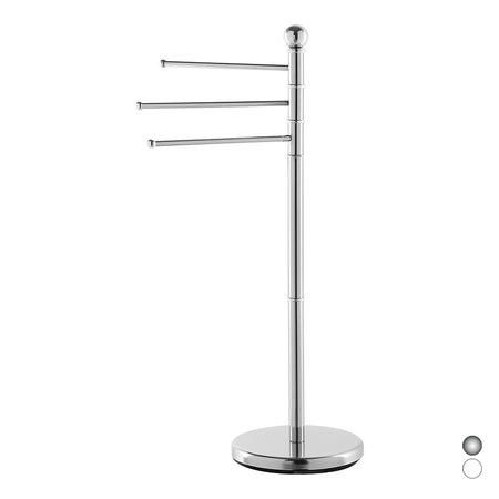Piantana Portasciugamani A Tre Bracci In Acciaio Cromato H 90 Cm Feridras