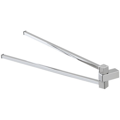 Porta Asciugamani Da Parete A Snodo 39 Cm In Acciaio Cromato Antiruggine Linea Unica Feridras