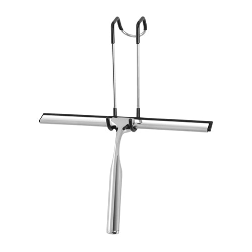 Spatola Tergivetro Doccia In Acciaio Cromato Con Gancio Lama In Gomma Antigraffio Feridras