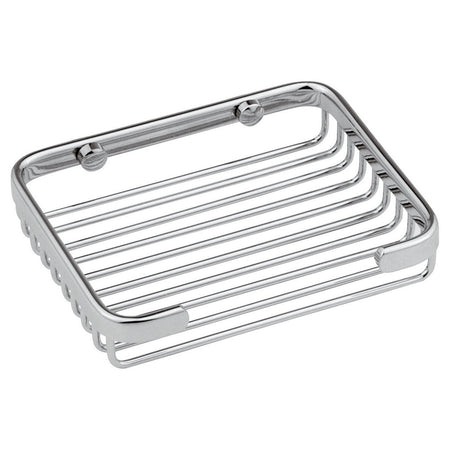 Portasapone Rettangolare In Ottone Cromato Lunghezza Cm 20- Lxhxp -205X30X115 Mm- Remer- Pezzi 1