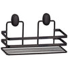 Mensola Doccia Rettangolare 1 Ripiano In Acciaio Nero Opaco Linea Cover Black Feridras