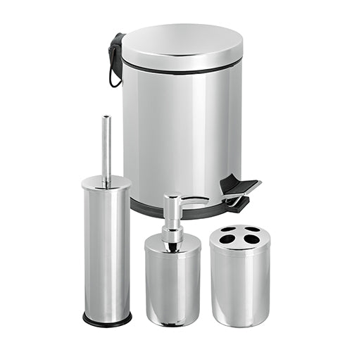 Set Bagno 4 Pezzi Fiordaliso- Cromo- Dh- Pezzi 1