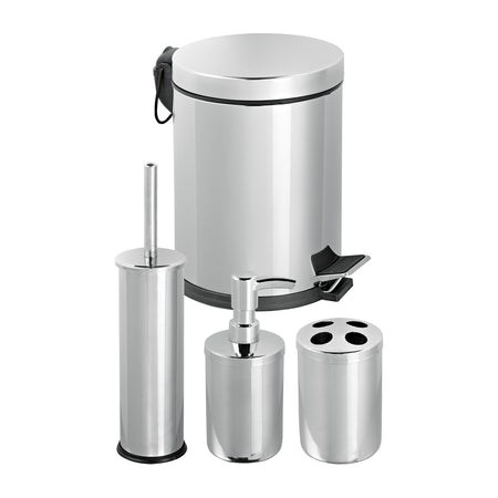 Set Bagno 4 Pezzi Fiordaliso- Cromo- Dh- Pezzi 1