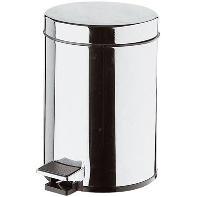 Pattumiera Per Toilette Cilindrica Con Apertura A Pedale 5 Litri Lux- Diam. 200 X H. 290Mm- Remer- Pezzi 1