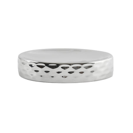Porta Sapone In Ceramica Phoenix- Argento- Spire- Pezzi 1