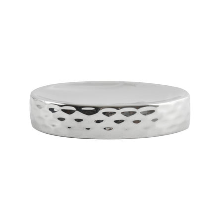 Porta Sapone In Ceramica Phoenix- Argento- Spire- Pezzi 1