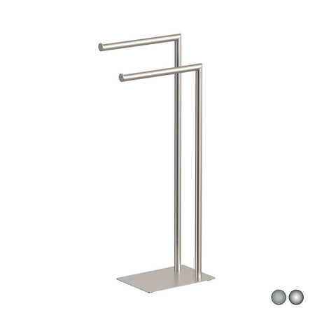 Piantana Porta Asciugamani Poseidon- Spazzolato Cm 18 X H.77,2X33,5- Metaf- Pezzi 1