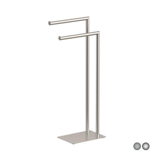 Piantana Porta Asciugamani Poseidon- Spazzolato Cm 18 X H.77,2X33,5- Metaf- Pezzi 1