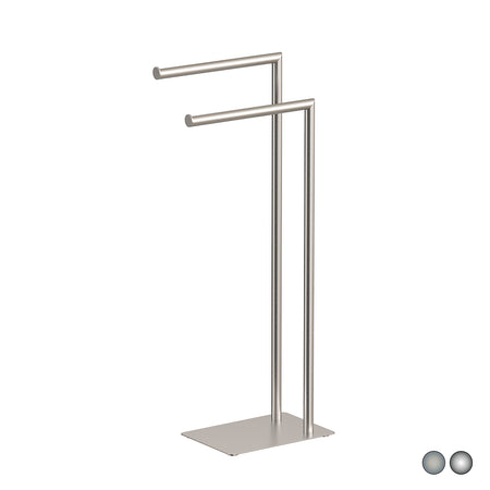 Piantana Porta Asciugamani Poseidon- Spazzolato Cm 18 X H.77,2X33,5- Metaf- Pezzi 1