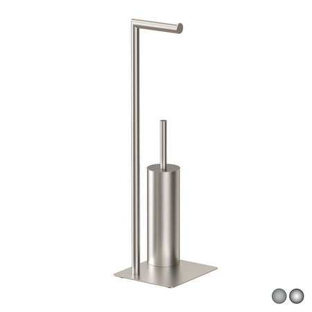 Piantana Porta Scopino Poseidon- Cromo Cm 20 X H. 64,2 X 18- Metaf- Pezzi 1