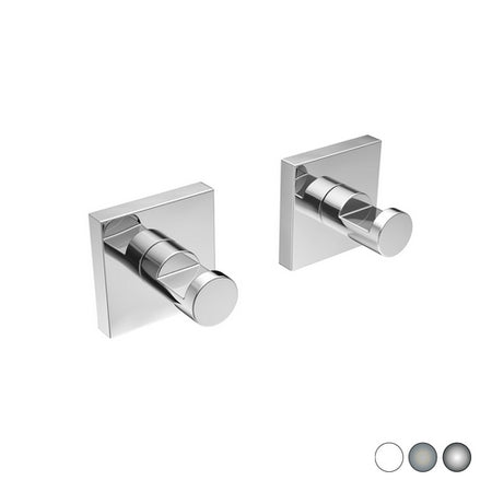 2 Pz Appendiabiti Mod. Hotel Maison- Spazzolato Cm 5 X H. 5 X 4,5- Metaf- Pezzi 1