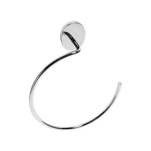 Porta Asciugamani Ad Anello Mod. Bird- Cromo Cm 20 X H.23,7 X 5,5- Metaf- Pezzi 1