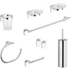 Set Accessori Bagno 8 Pezzi Serie Zero Metaform- Cromo- Metaf- Pezzi 1