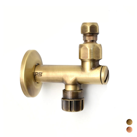 Rubinetto Sottolavabo Con Filtro A Snodo 10 Mm- 1/2 Bronzato- Pb- Pezzi 1