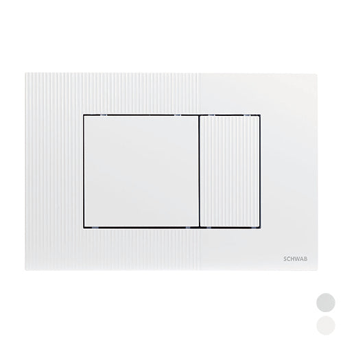 Placca Doppio Scarico Metis- Bianca- Fluid- Pezzi 1