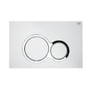 Placca Di Comando Mod. Rotonda Per Cassetta Rak Ecofix- Bianco - Cromo- Rak- Pezzi 1