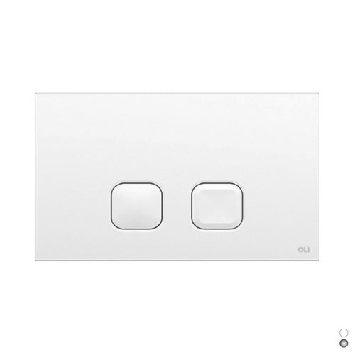 Placca Plain Dual Doppio Scarico- Bianca 070826- Olive- Pezzi 1