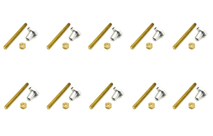 10 Pz Gambetti-Dadini-Pastiglie Cromate- Pucci- Pezzi 1