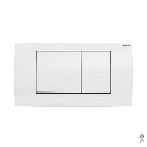 Placca Di Copertura 2 Tasti Per Cassetta 110700 New- Placca:Cromo Luc/Prof:Cromo Sa- Geber- Pezzi 1