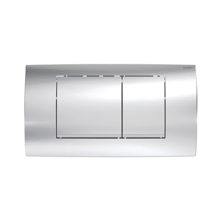 Placca Di Copertura 2 Tasti Per Cassetta 110700 New- Placca: Bianca /Prof:Cromo Sa- Geber- Pezzi 1