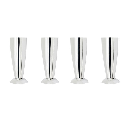 4 Pz Piedini Per Lavatoi- Cromo H. 13 Cm- Dh- Pezzi 1