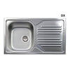 Lavello Incasso In Acciaio Inox Con 1 Vaschetta- Cm 86 Gocciolatoio Dx- Apell- Pezzi 1