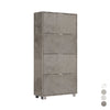 Scarpiera Con 4 Ribalte In Nobilitato- Cm L76Xh155Xp30 Bianco Lucido- Dh- Pezzi 1