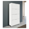 Scarpiera Con 4 Ribalte In Nobilitato- Cm L76Xh155Xp30 Bianco Lucido- Dh- Pezzi 1
