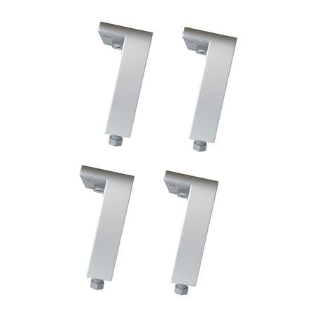 4 Pz Piedini Regolabili Anodizzati Per Legno- Triop- Pezzi 1